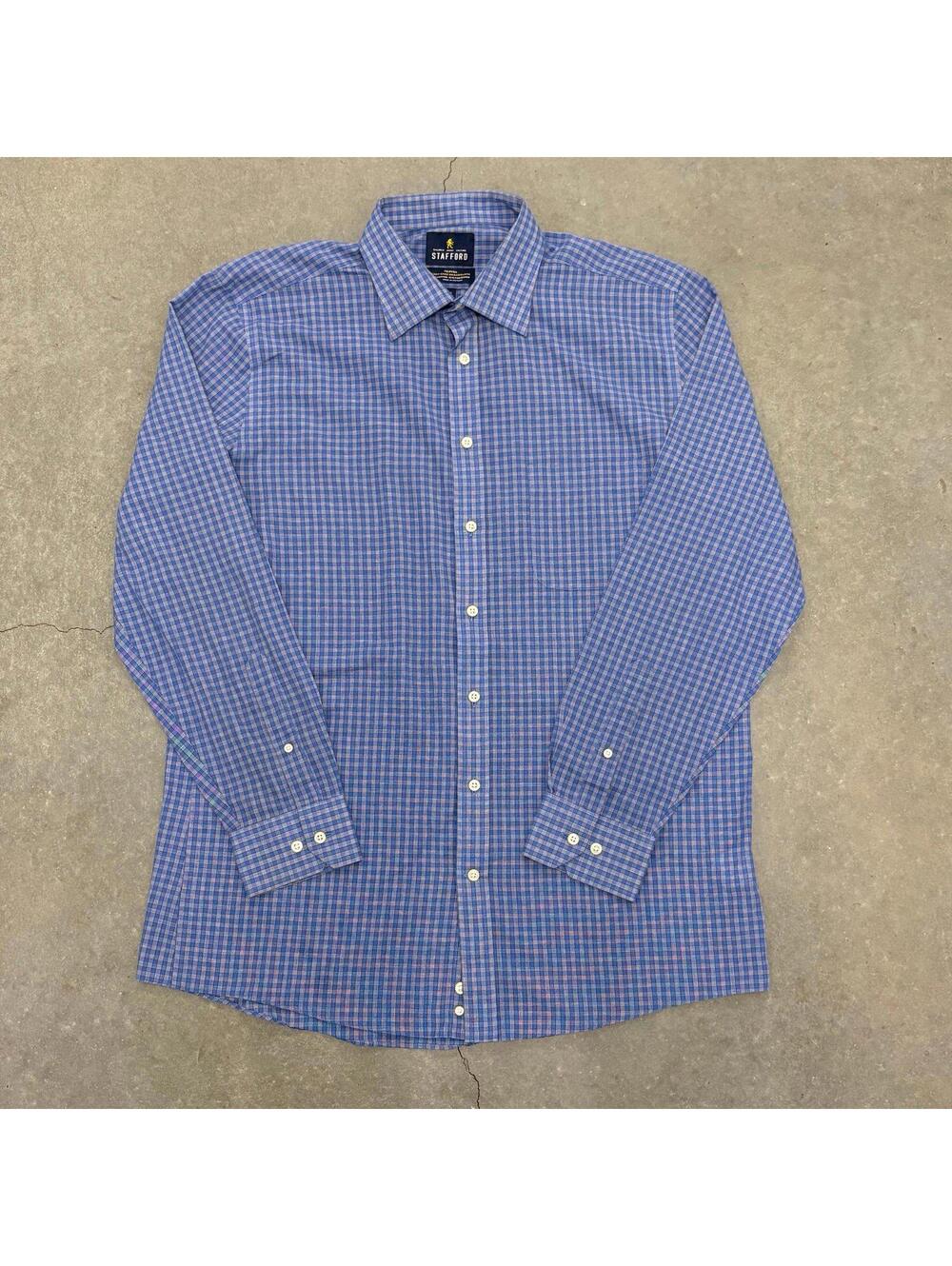 Stafford Blue Long Sleeve Shirt
